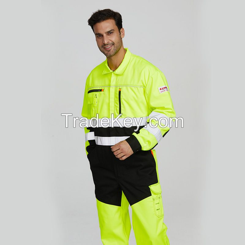 Xinxiang Xinke wholesale men arc flash protection industrial construction clothing safety coverall for oil and gas