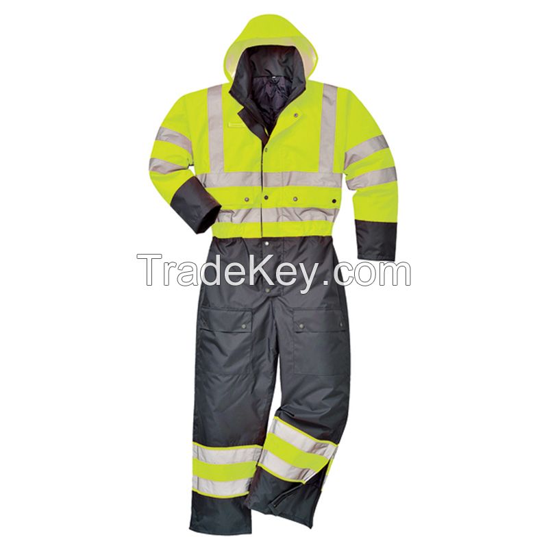 wholesale men polyester hi vis winter industrial coverall uniform oil field coverall