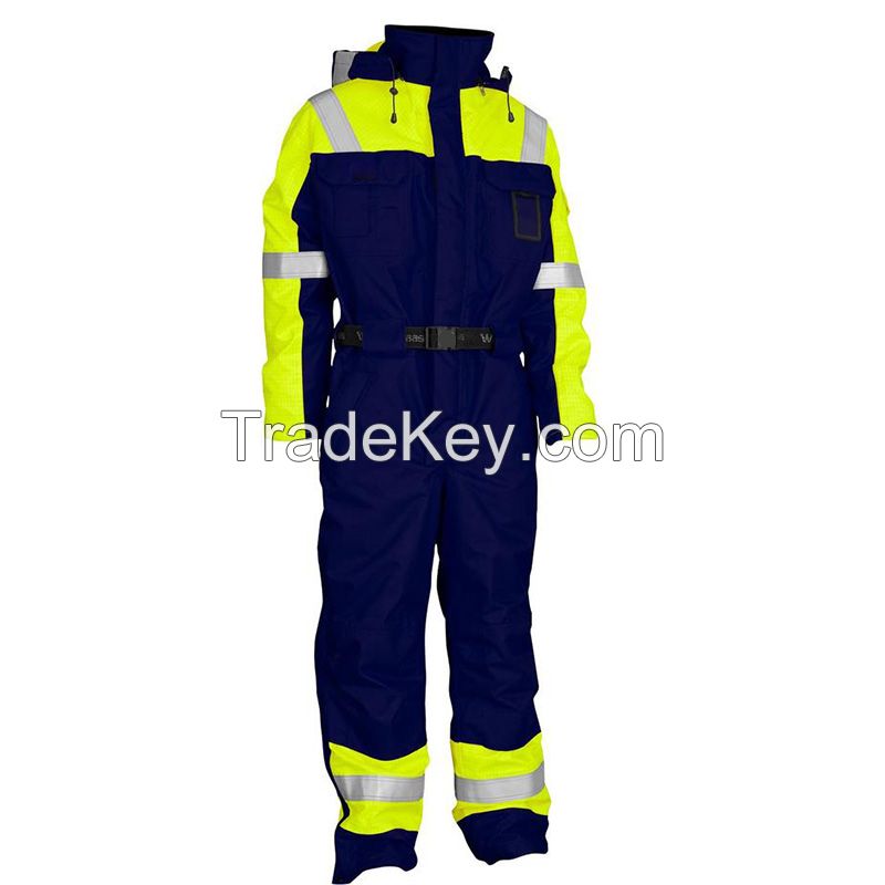 European Customized Fire Retardant industry welder mechanics coveralls with reflective tapes
