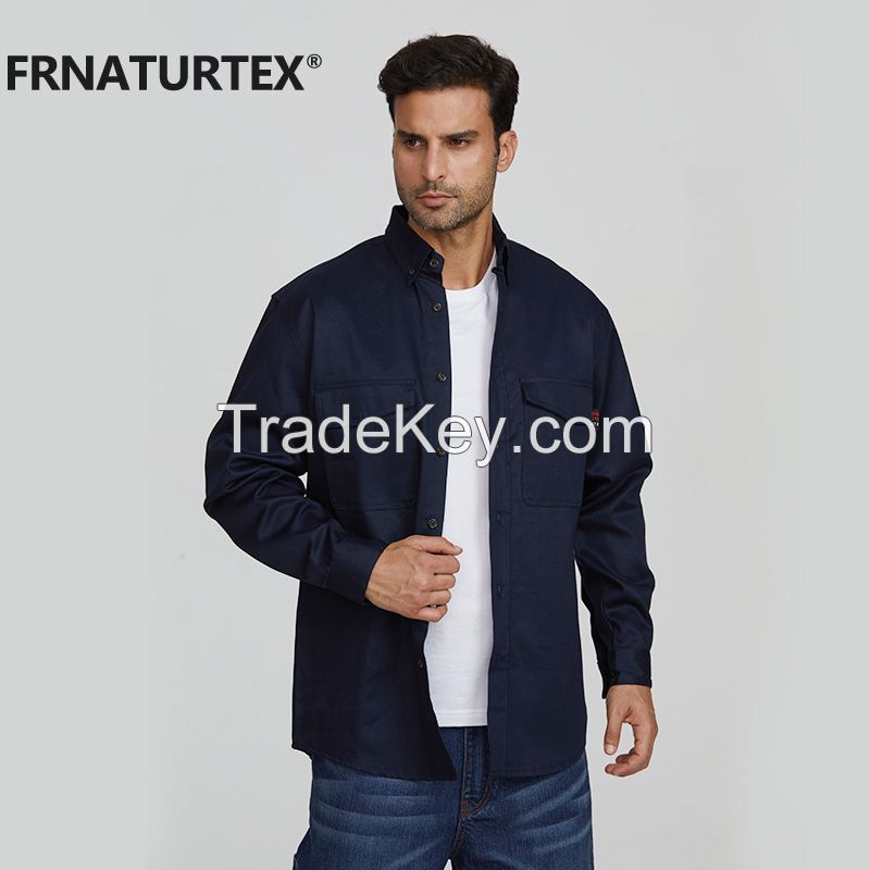 wholesale custom mens nylon cotton fire retardant work flame retardant welding breathable work shirts