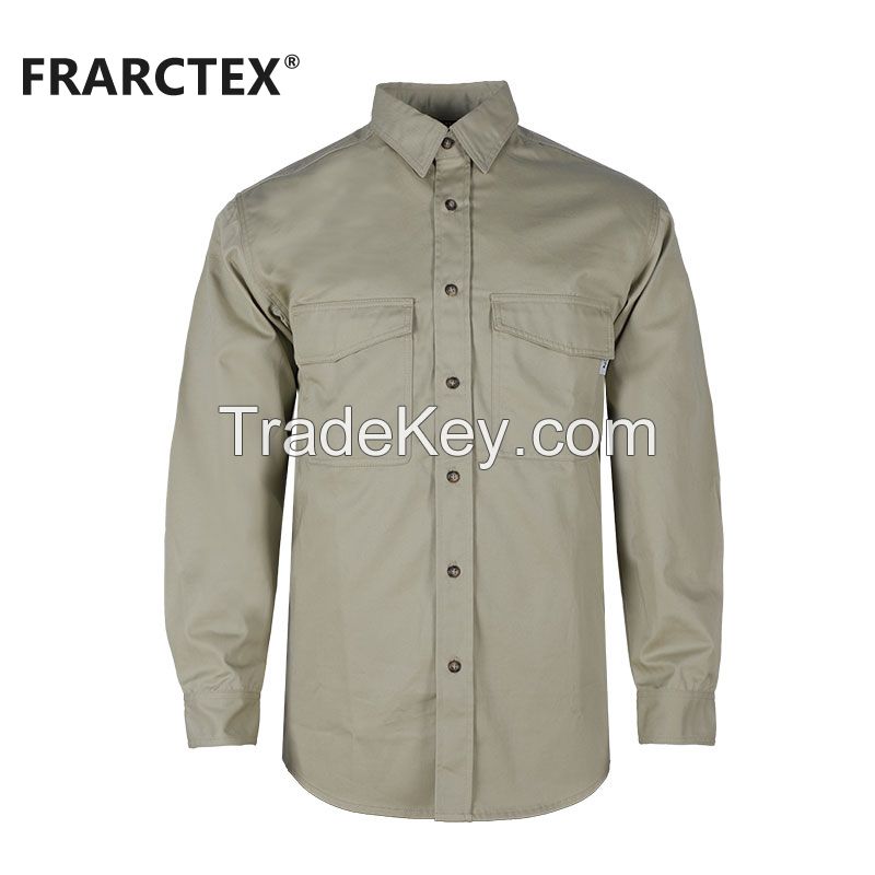 wholesale nylon cotton frc fire resistant flame resistant welder fireproof work shirts for men