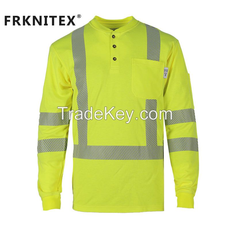wholesale hi vis long sleeve safety high visibility long sleeve reflective construction work shirt