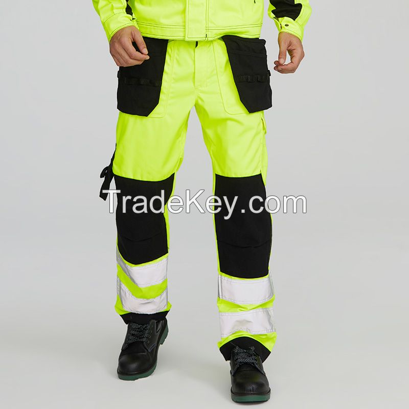 mens workwear working  construction work wear safety reflective tape work cargo pants for men