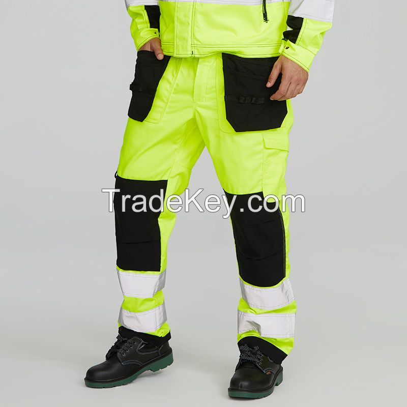 mens workwear working  construction work wear safety reflective tape work cargo pants for men