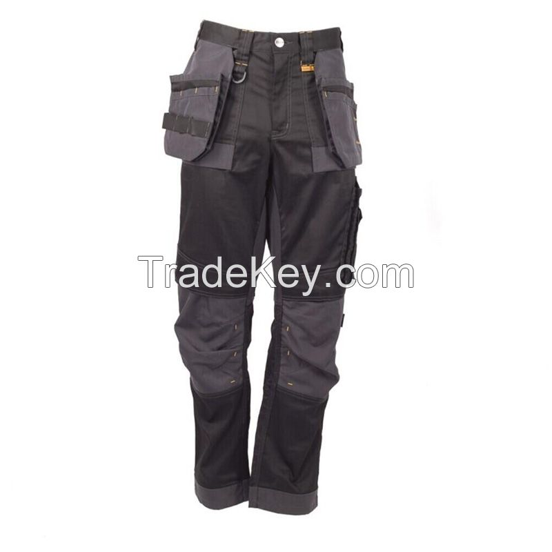 Custom Logo Men Cotton Workwear Work Utility Wear Cargo Pants With Side Pockets