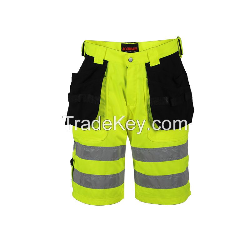 mens work wear safety cargo short pants