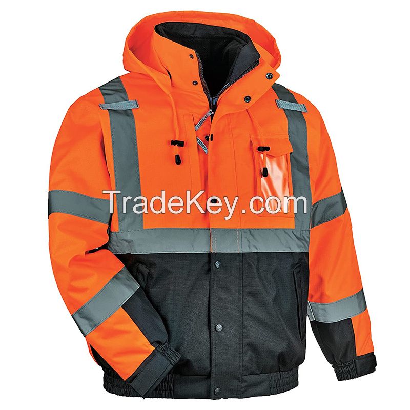 Wholesale Welder Working Wear Safety Welding Windproof And Water-resistant Jacket With Reflective For Construction