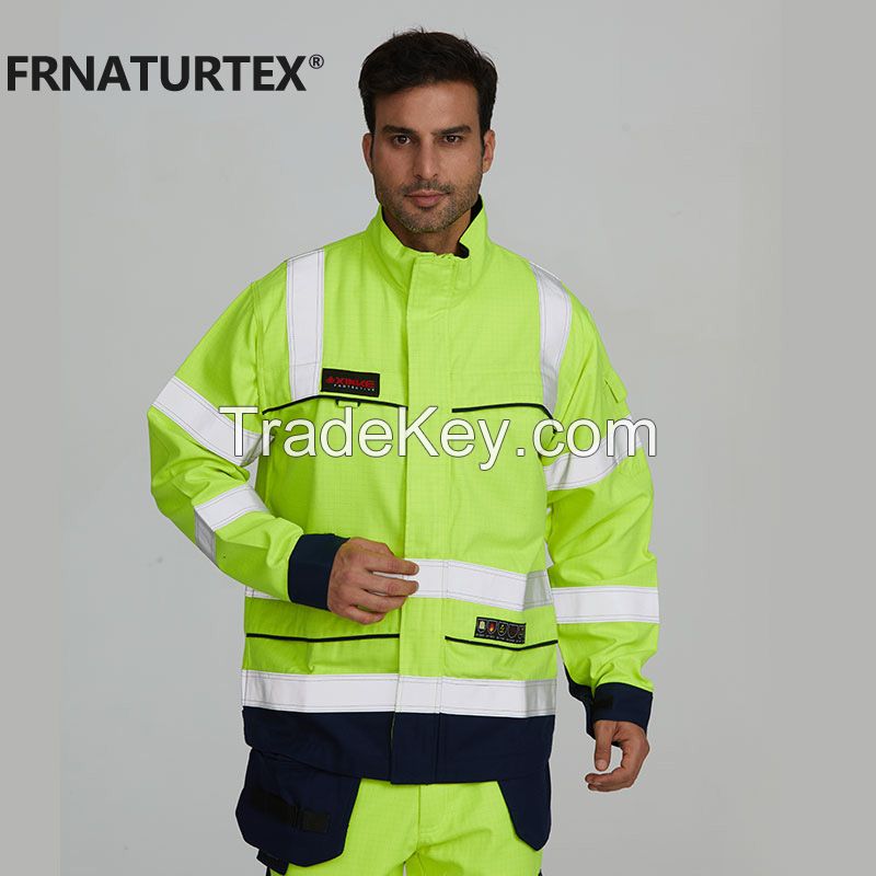 Wholesale fire safety workwear jacket fire resistant mining coat for mining industry