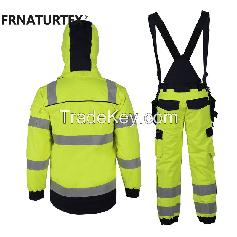 Xinke Protective fr insulated fire resistant Inherent multinorm construction mining winter jacket