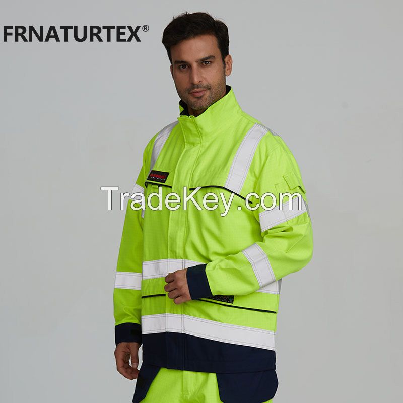 Wholesale fire safety workwear jacket fire resistant mining coat for mining industry
