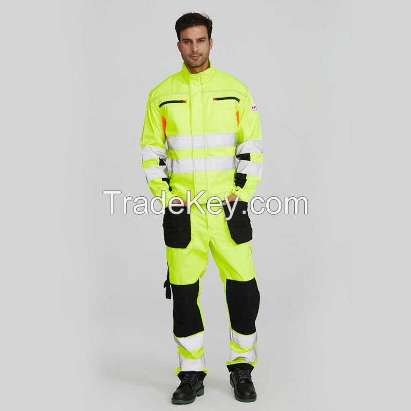Custom Mens OEM Work Safety Workwear Reflective Working industrial work uniformJacket