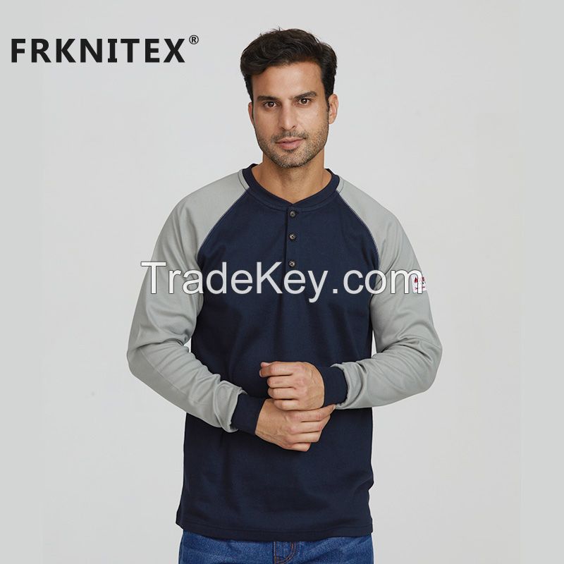 wholesale UL custom NFPA 70E mens work cotton flame resistant welding breathable working shirts