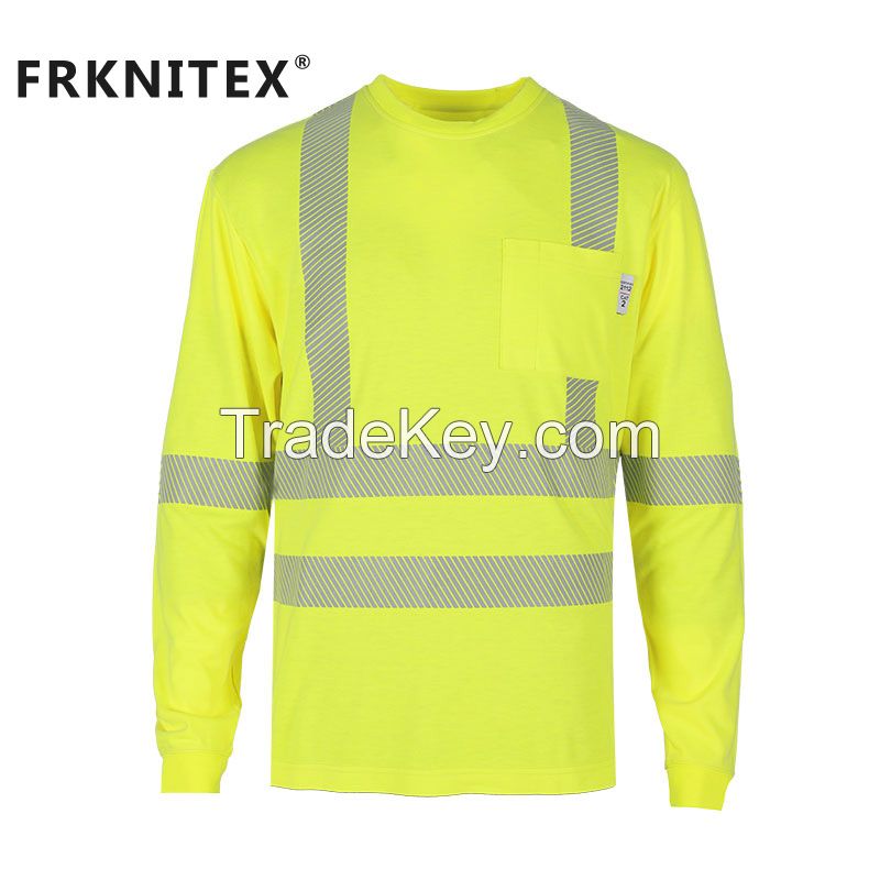 FRKNITEX engineering work reflective uniform fr high visibility button safety shirts
