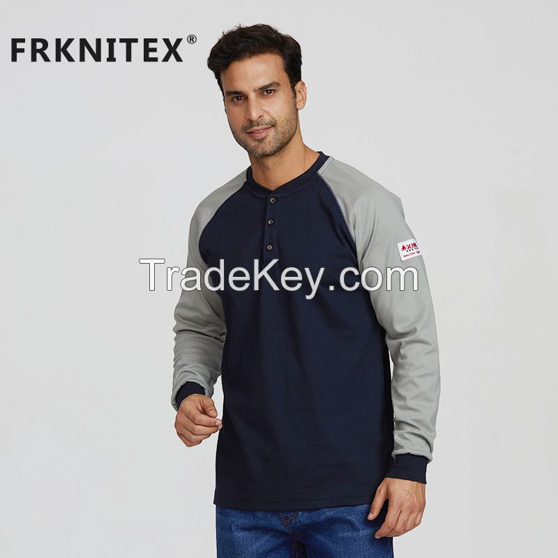  wholesale UL custom NFPA 70E mens work cotton flame resistant welding breathable working shirts