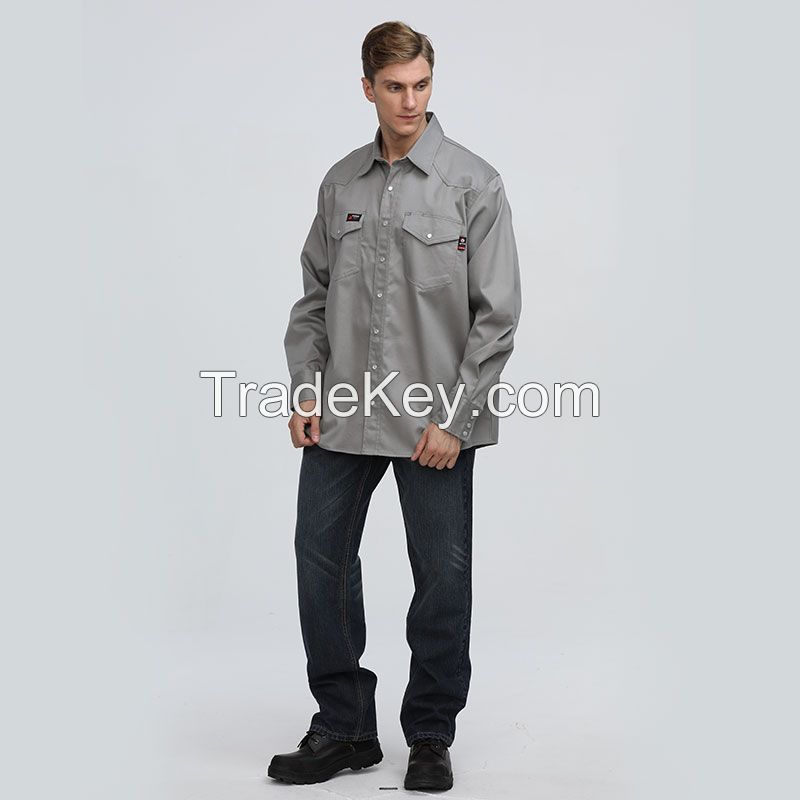 Long Sleeve Safety Work Construction Working Fire Resistant Work Shirts