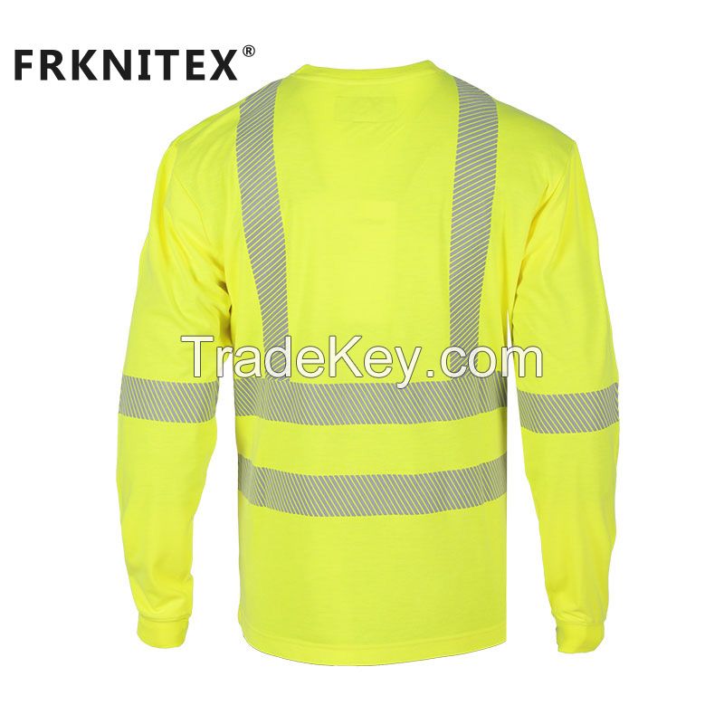 FRKNITEX engineering work reflective uniform fr high visibility button safety shirts