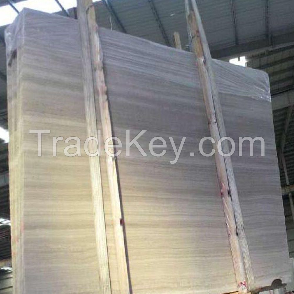 China factory natural stone White Serpeggiante Marble china wooden marble