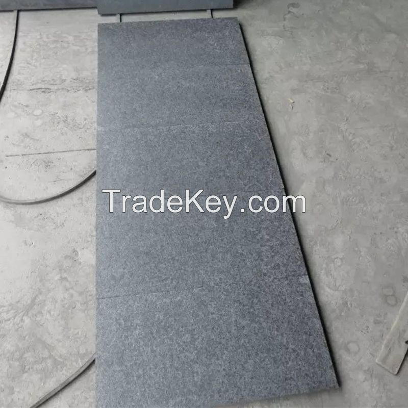 Wholesale project use black basalt G684 granite tile stone flooring tile design 