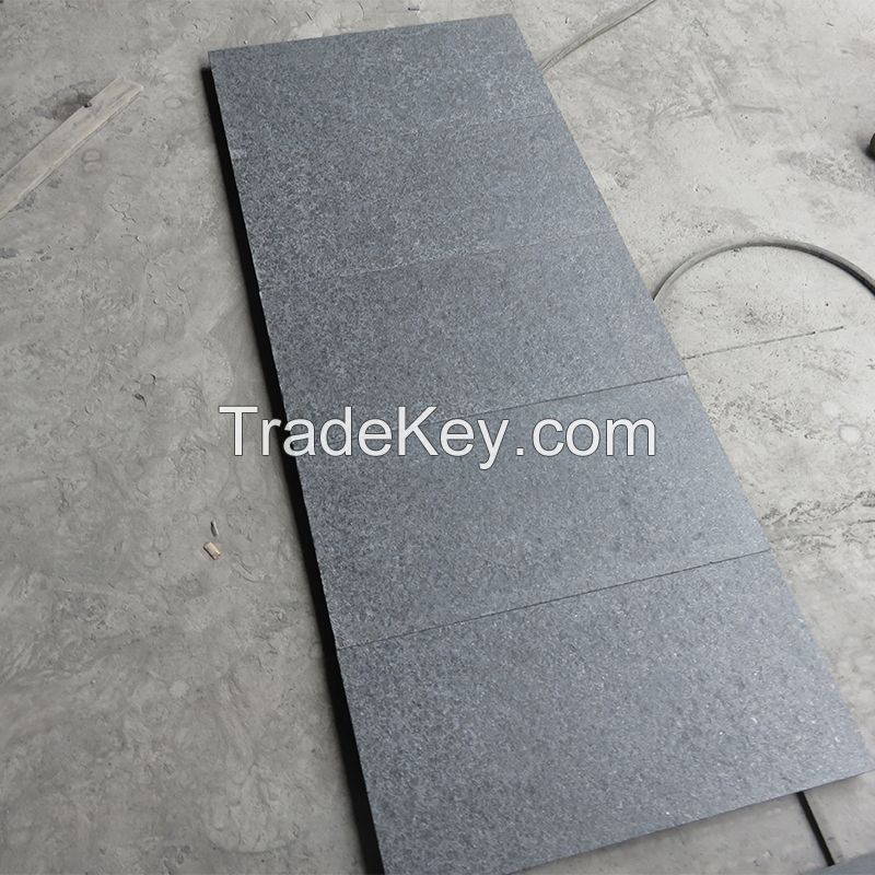 Wholesale project use black basalt G684 granite tile stone flooring tile design 