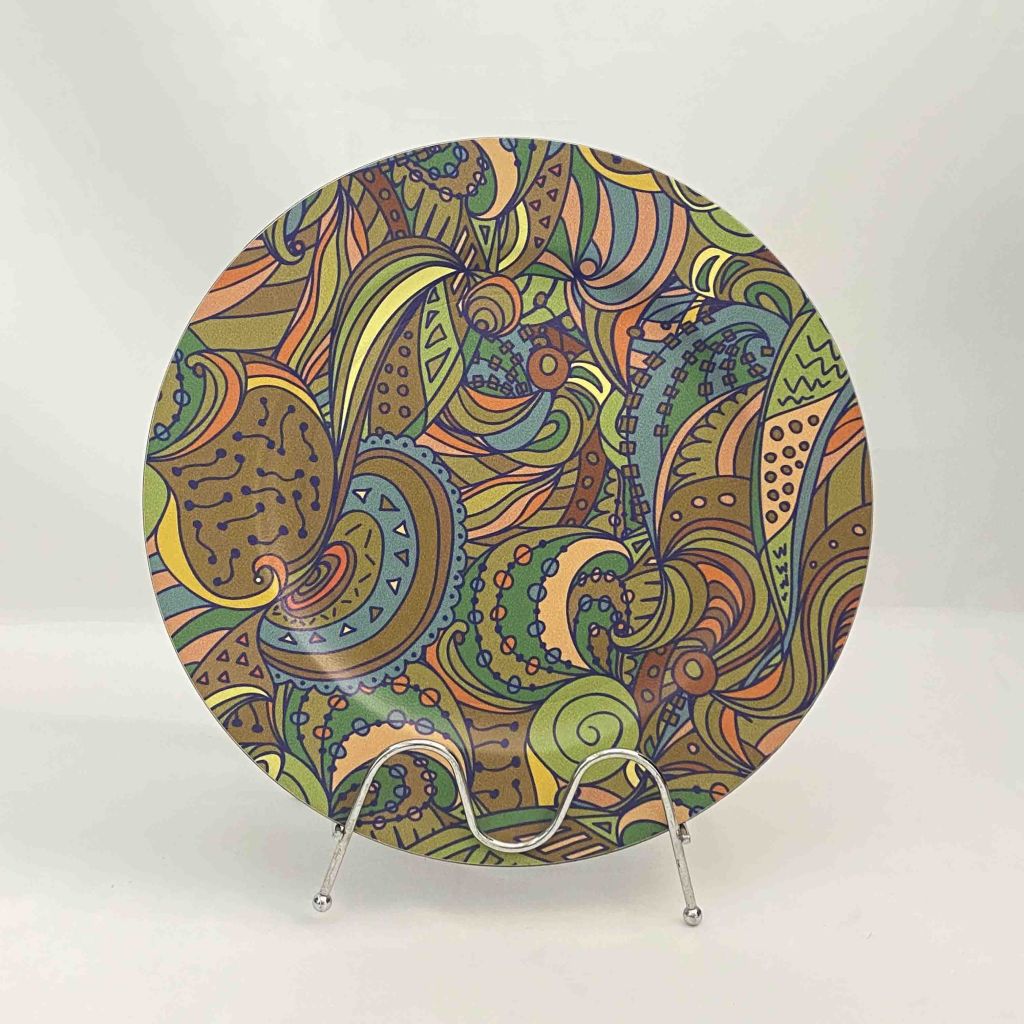 Abstract design exotic decorative plate