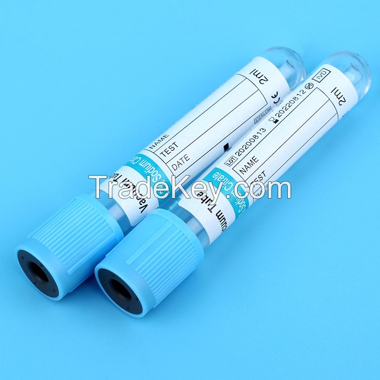 Plastic Tube Vacuum Blood Collection Sodium Citrate  medical products factory