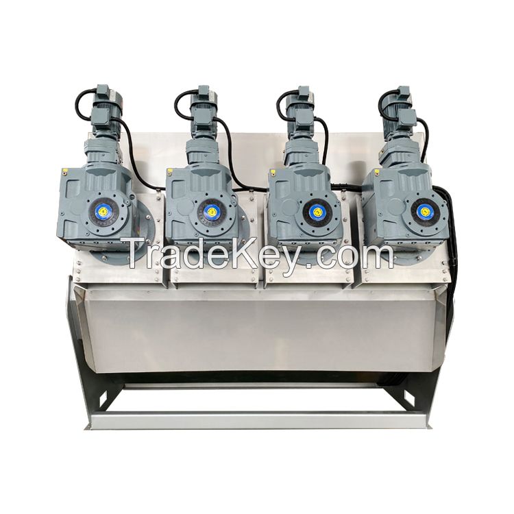 solid liquid separator machine for sludge treatment plant called sludge dewatering machine screw press sludge dehydrator