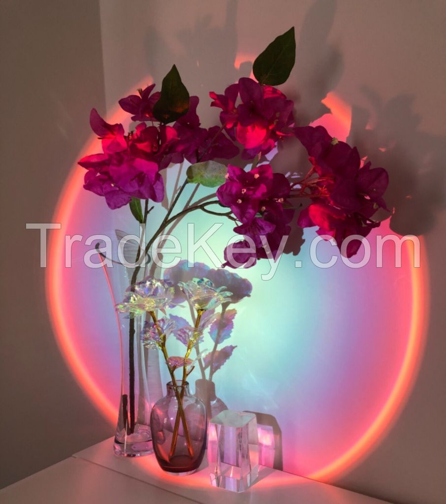 OEM/ODM Square Shape Sunset Lamp Led Night Light Photography Projector Shooting Atmosphere Projection For Party Room Decoration