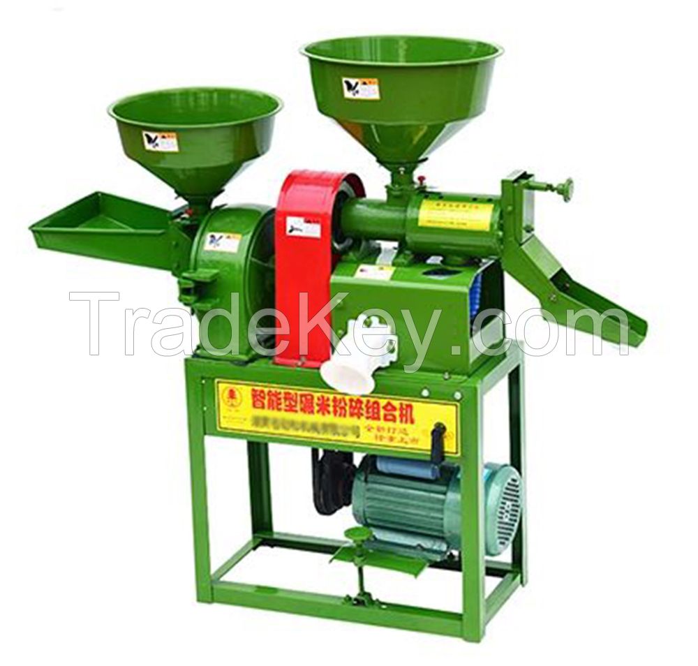 Home use mini combine single phase electric/5hp diesel flour mill rice mill grinding equipment turmeric powder grinder