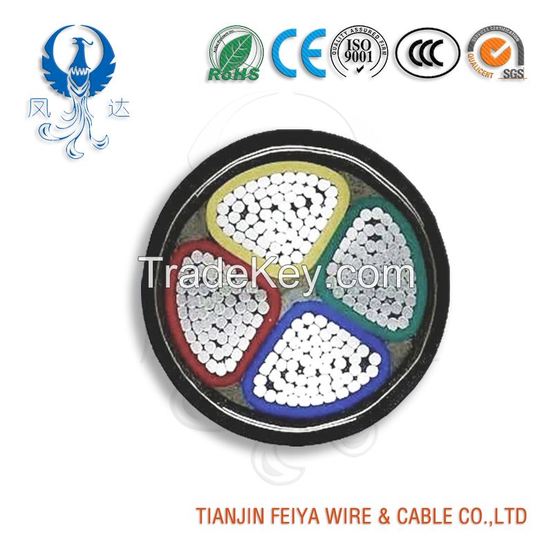 Feiya 0.6/1kv XLPE Insulated PVC Sheathed Power Cable Yjv/Yjlv/Yjv22/Yjlv22