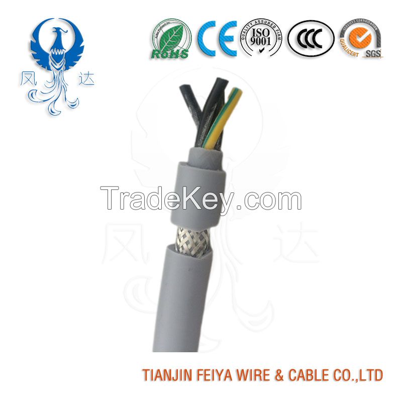 H05VVC4V5-K PVC Control Cable with Copper Braiding, Oil Resistant
