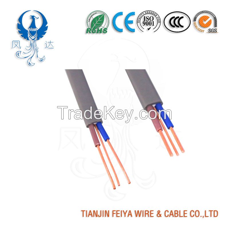 Feiya 2021 Australian Standard (Low Voltage) Industrial Cables PVC Insulated, 2 Core + E Flat Cables, 450/750V