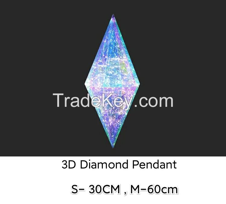 eezyco festival creation 3D diamond Pendants Party Festival Supplies