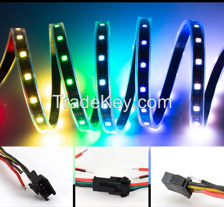 Wholesale Smart Cheap Flex 5V Outdoor Flexible LC8812 5050 SMD RGB Waterproof Led Strip Lights