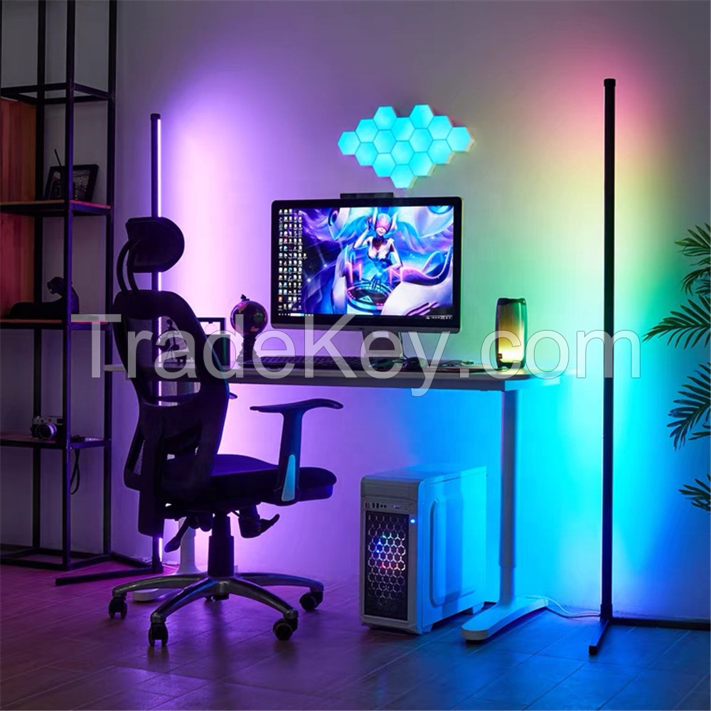 Home Brighter 16 Million Colors Phone App Controlled Music WiFi RGB Lamp Smart WiFi Wall Corner Floor Lamp