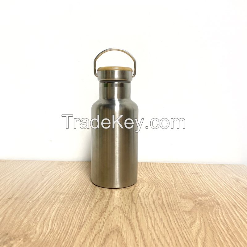 350ml 500ml 750ml 1000ml Large Capacity Thermos Stainless Steel Flask with Bamboo Lid Double wall Vacuum Flask