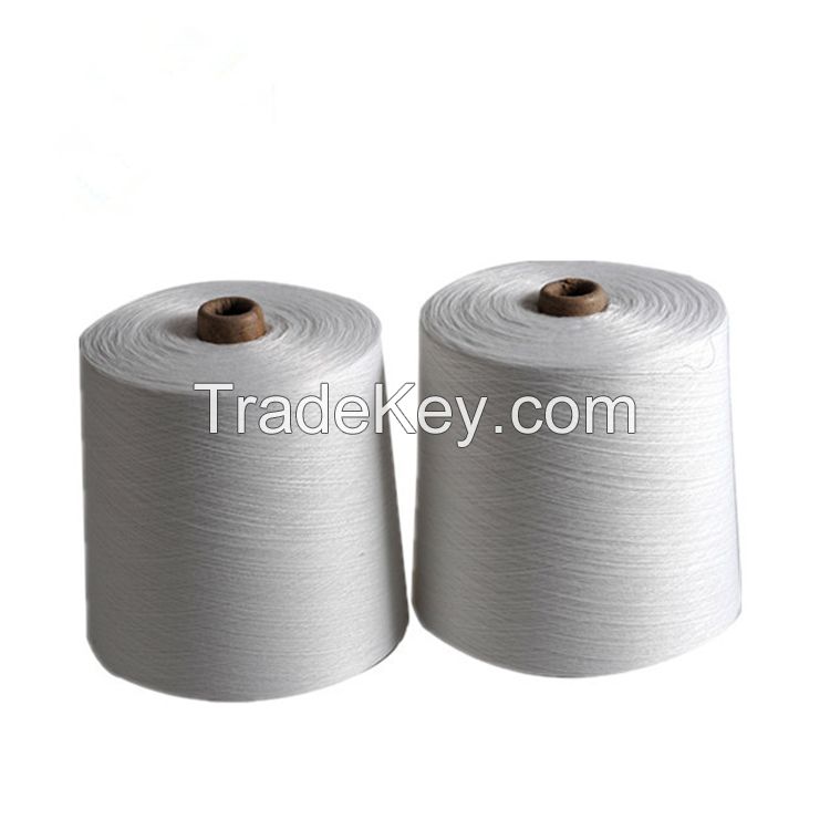 20/1 30/1 40/1 50/1 60/1 raw white 100% Spun Polyester Yarn for knitting and sewing