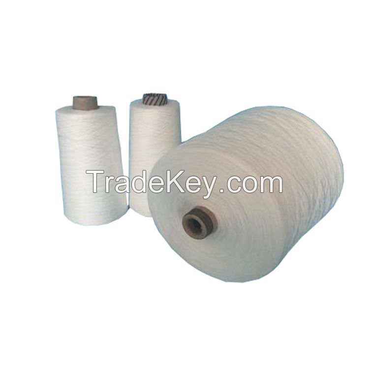 high tenacity raw white 100% spun polyester yarn on paper cone with various counts