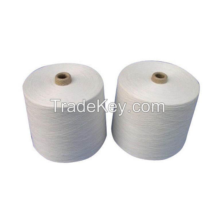 high tenacity raw white 100% spun polyester yarn on paper cone with various counts
