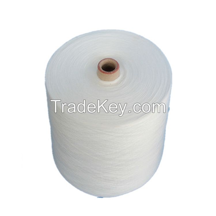 20/2 40/2 raw white 100% Spun Polyester Yarn on paper cone for sewing
