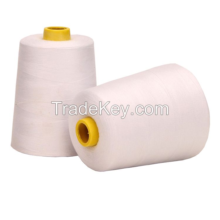raw white bag closing spun polyester thread
