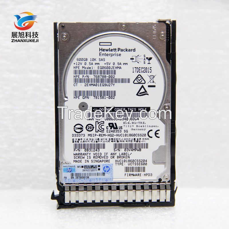 Hard Disk Drive 600GB 12G SAS 10K 2.5in SC ENT HDD 781577-001 781516-B