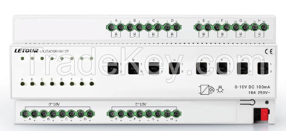 Zigbee 4/8-fold 0-10v dimming module