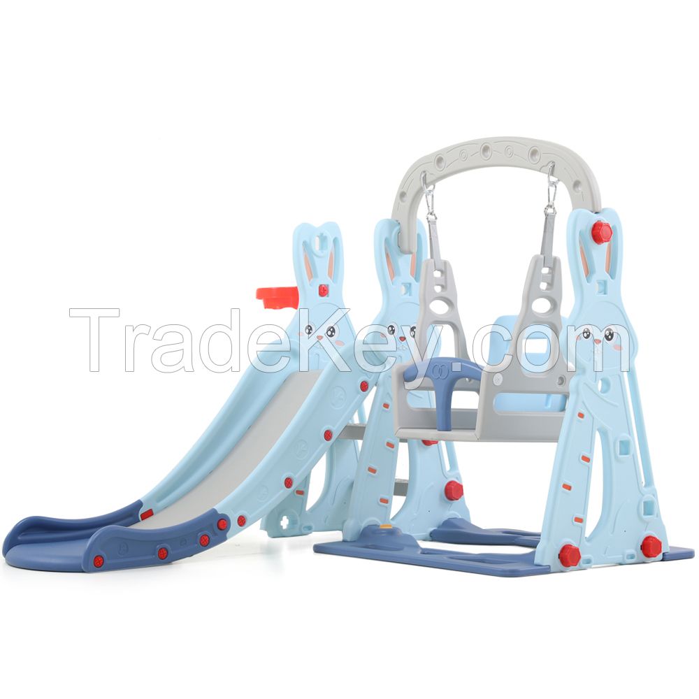 Indoor Small Playground Plastic Kids Slide Swing Set