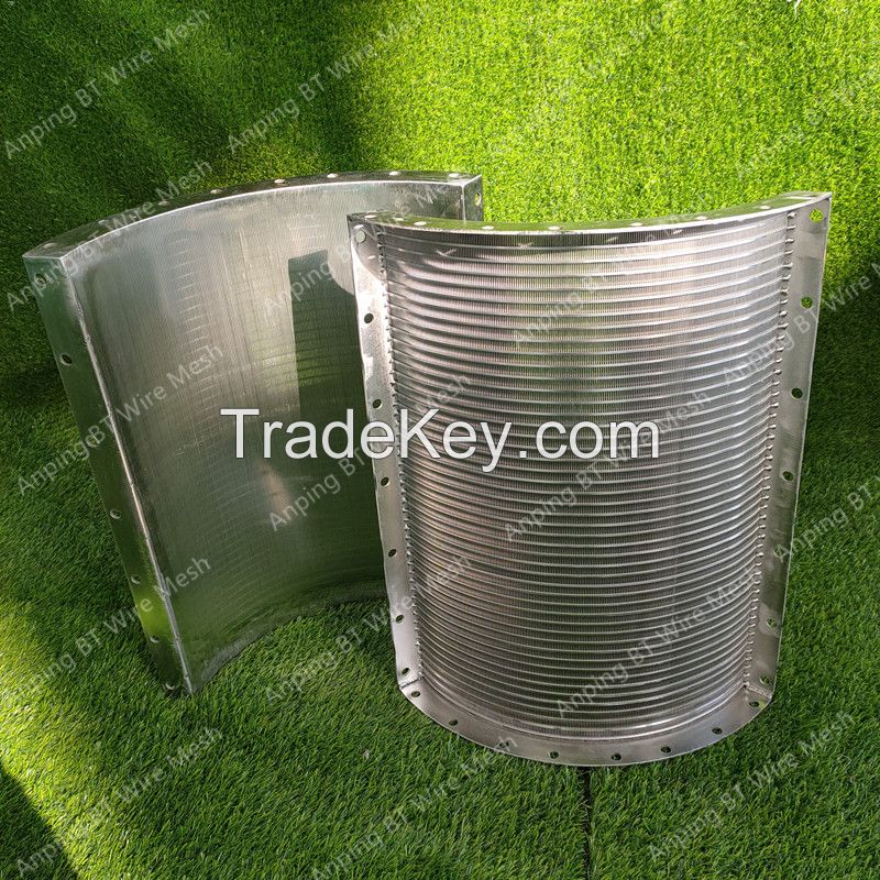 BTOSLOT pressure curved sieve wedge wire screen for Sludge dewatering