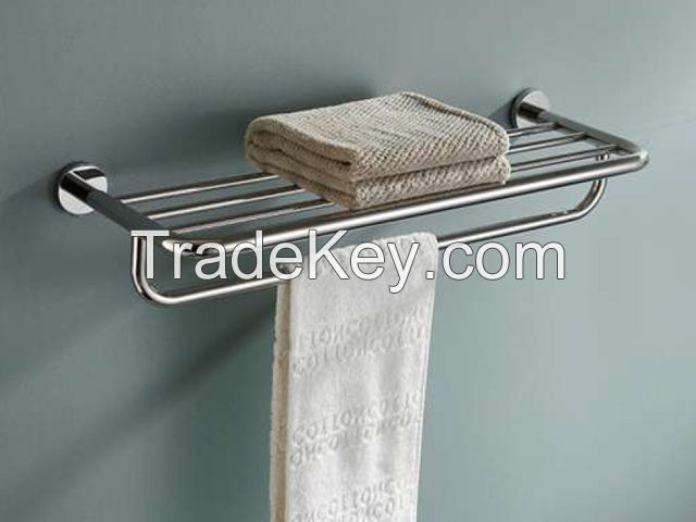 304 Stainless Steel Double Towel Rack Bathroom Accessories / Factory Direct Supply