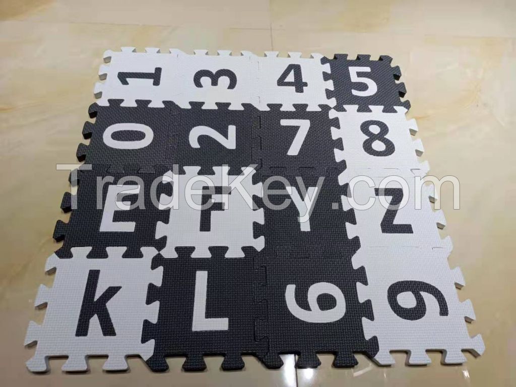 36pcs alphabet and number kid play mat EVA interlocking foam jigsaw puzzele mat