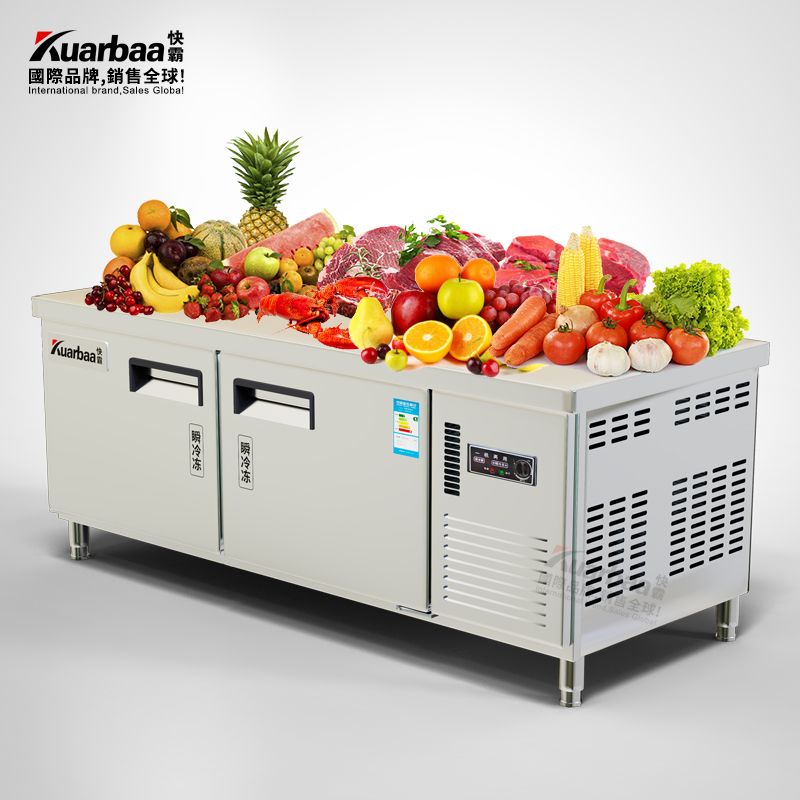 Commercial fresh-keeping refrigerator horizontal ultra-low temperature refrigerator restaurant kitchen workbench