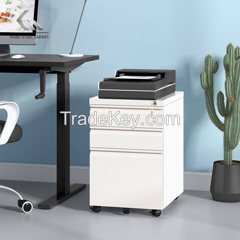 Portable filing cabinet with wheels