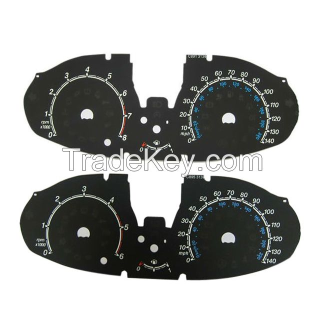 Custom OEM New automotive meter dial design custom silk screen printing auto dashboard and tachometer dial