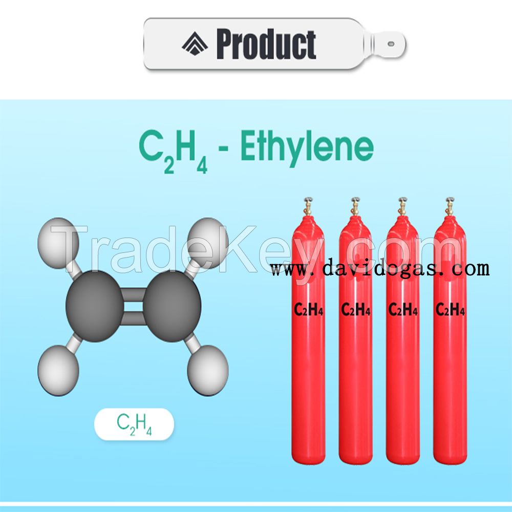 China Shenzhen Supplier Davido Ethylene Gas 99.95% High Purity Ethylene C2h4 Gas For Fruit Ripening
